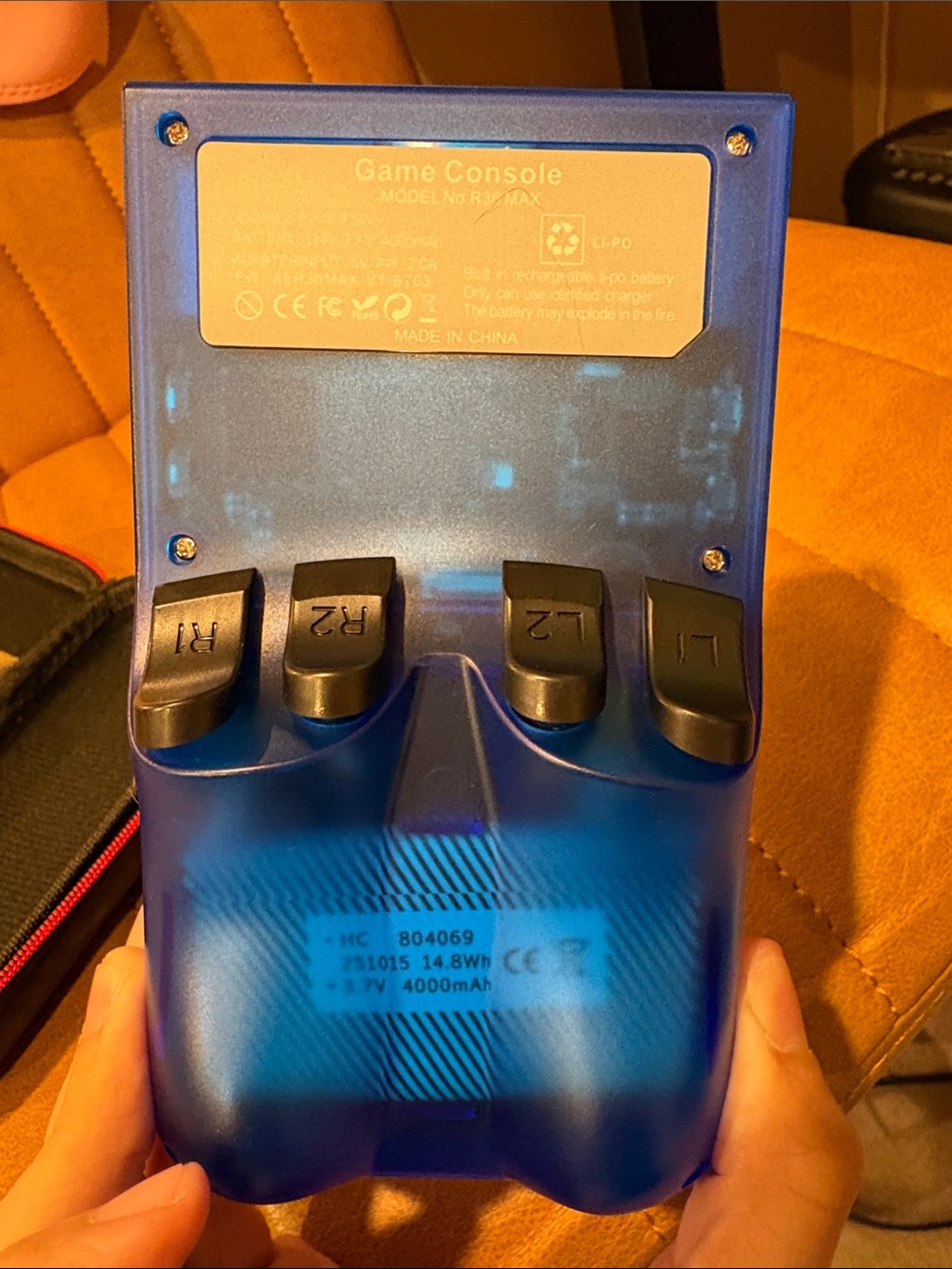 Handheld Retro Game Console - R36 Max Blue - Picture 4 of 8